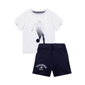 Completo . bianco/blu, 2pz