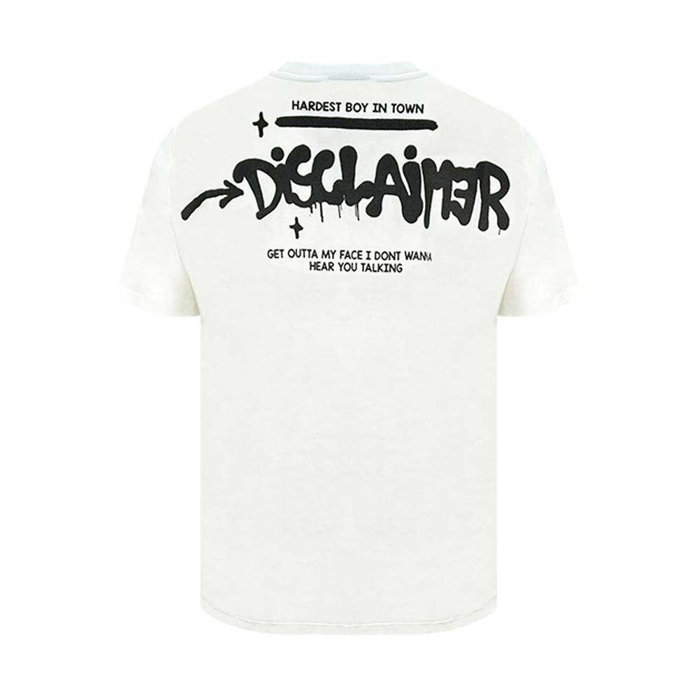 disclaimer t-shirt disclaimer. bianco - foto 2