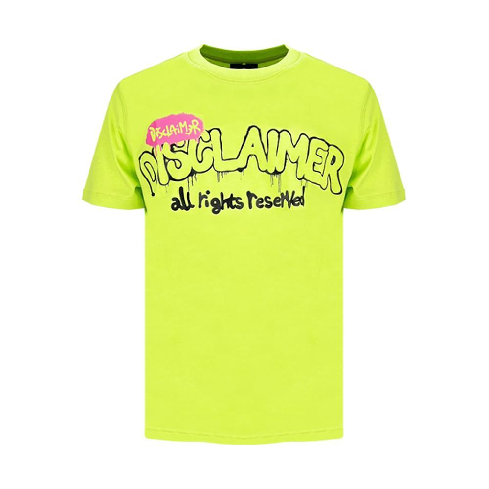 disclaimer t-shirt disclaimer. verde acido - foto 1