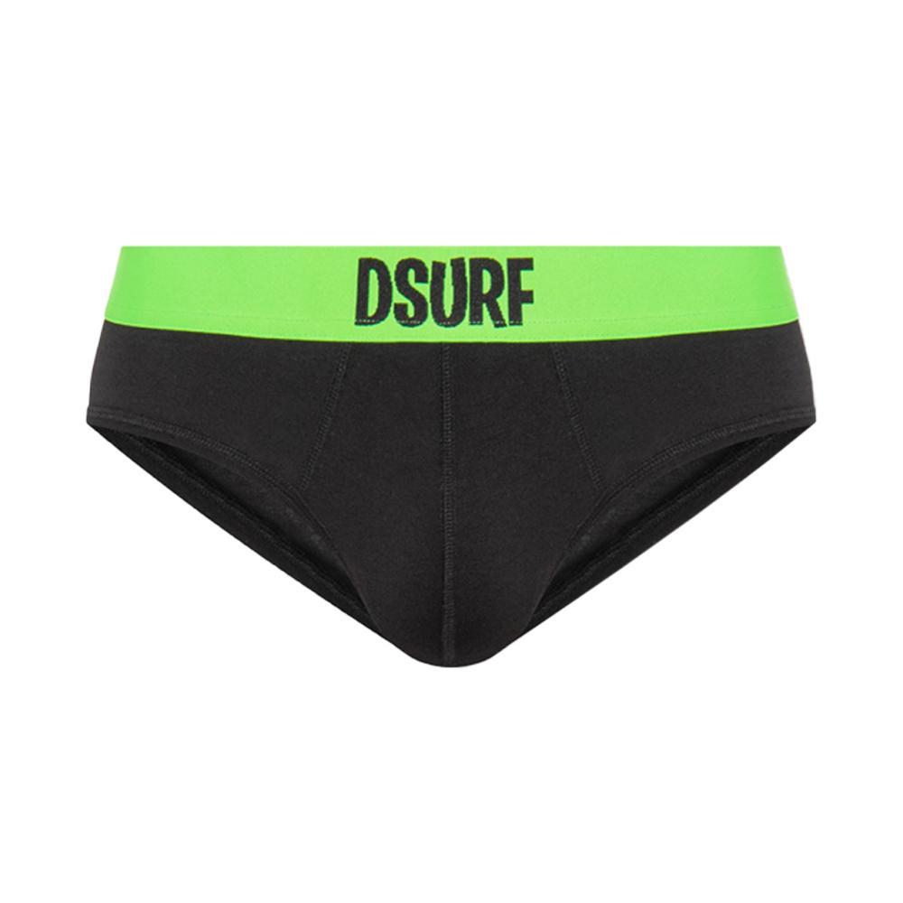 dsquared slip intimo dsquared. nero/verde fluo - foto 1