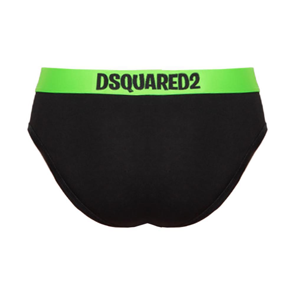 dsquared slip intimo dsquared. nero/verde fluo - foto 2