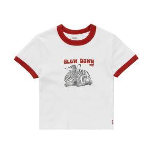 T-shirt levi's. bianco/rosso