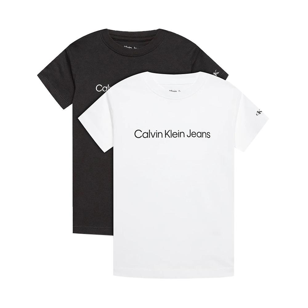 calvin klein t-shirt calvin klein. bianco/nero, 2pz - foto 1
