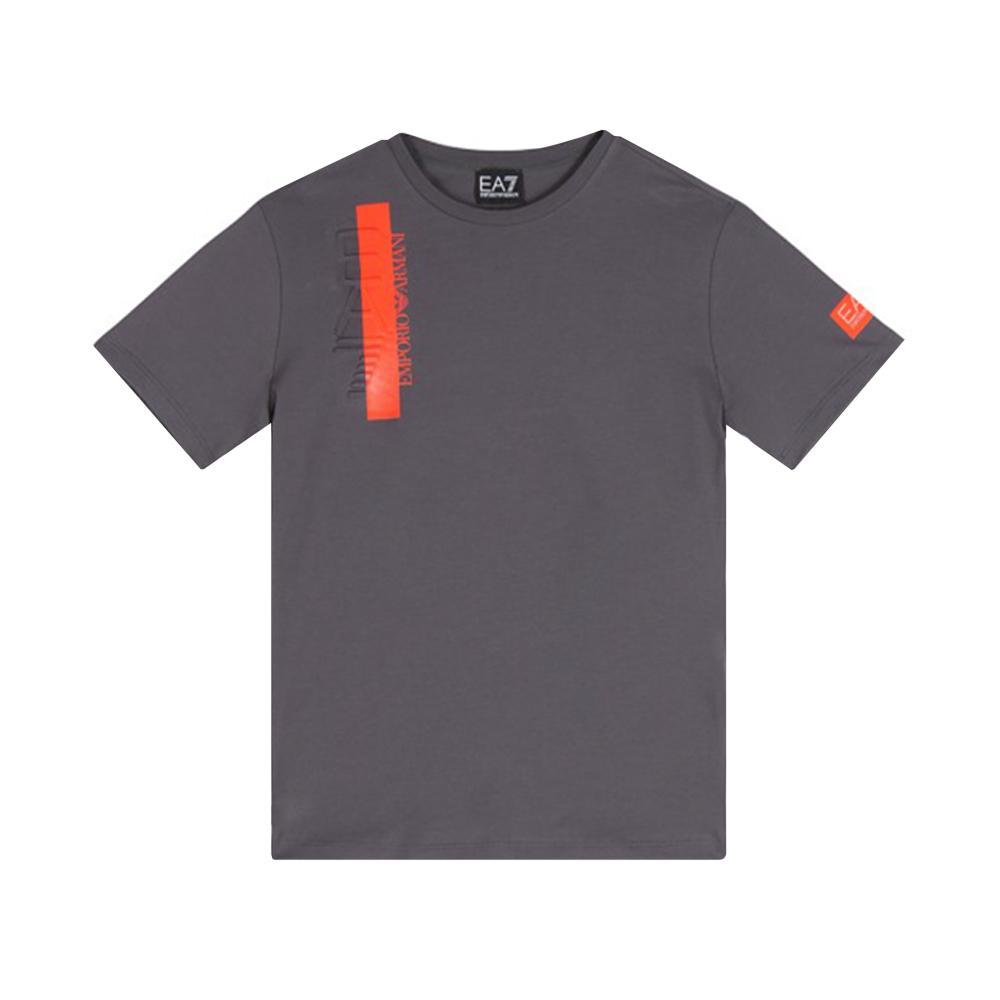 ea7 t-shirt ea7. piombo/rosso - foto 1