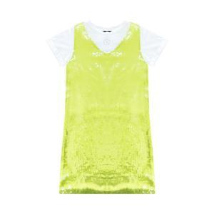Abito e t-shirt . lime/bianco