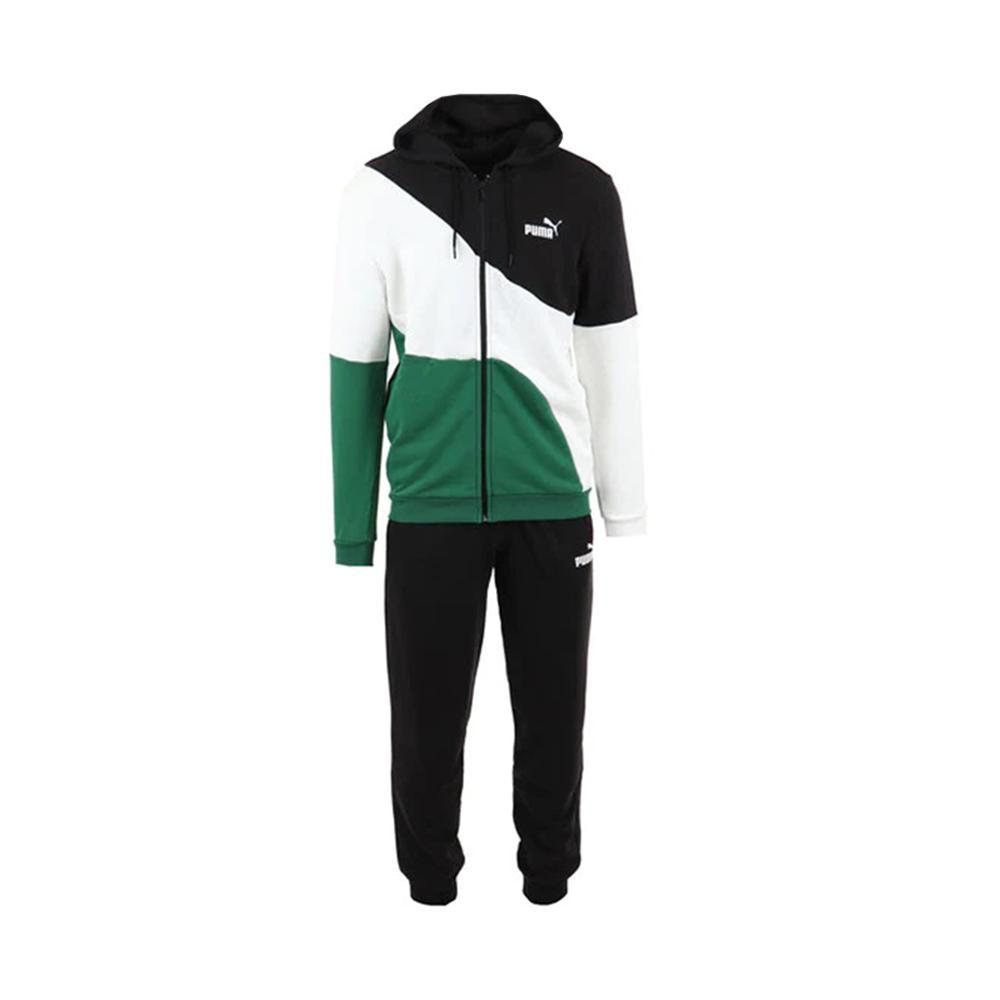 puma tuta puma. nero/bianco/verde - foto 1