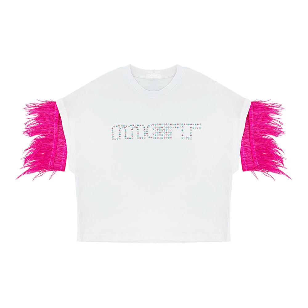 met t-shirt met. bianco/fucsia - foto 1