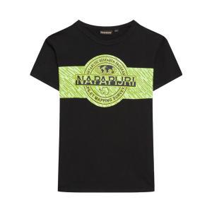T-shirt . nero/lime