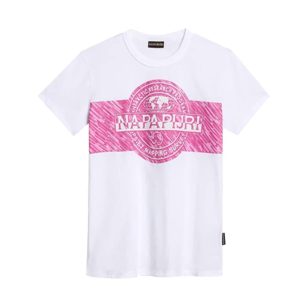 napapijri t-shirt napapijri. bianco/fucsia - foto 1