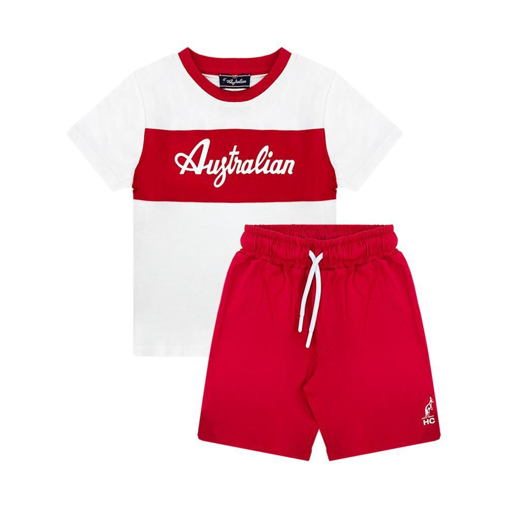 australian completo australian. bianco/rosso, 2pz - foto 1