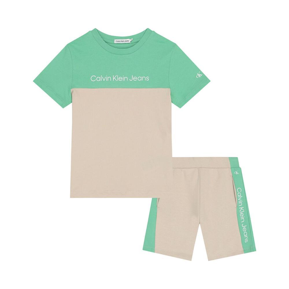 calvin klein completo calvin klein. verde/beige, 2pz. - foto 1