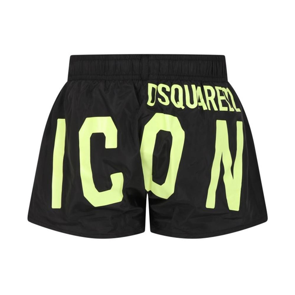 dsquared boxer mare dsquared. nero/giallo fluo - foto 1