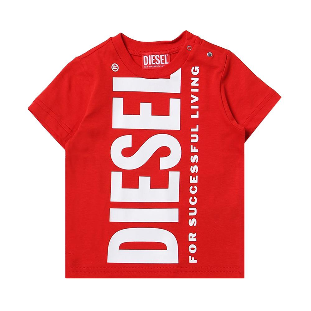 diesel t-shirt diesel. rosso/bianco - foto 1