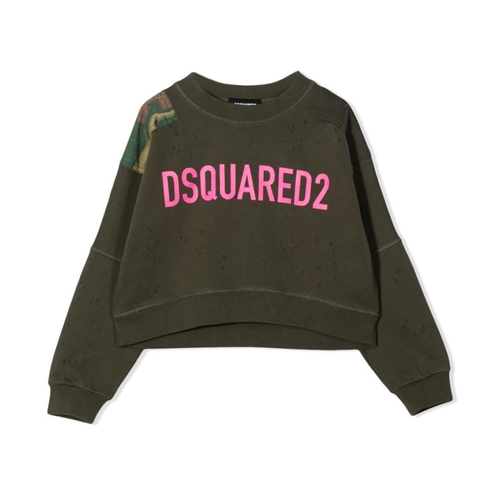 dsquared felpa dsquared. verde militare - foto 1