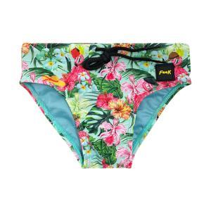 Slip mare f**k verde acqua/fantasia