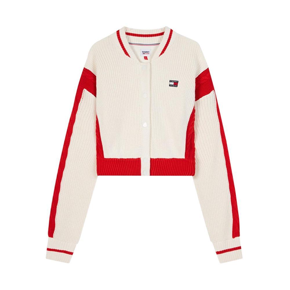 tommy hilfiger cardigan tommy hilfiger. panna/rosso - foto 1