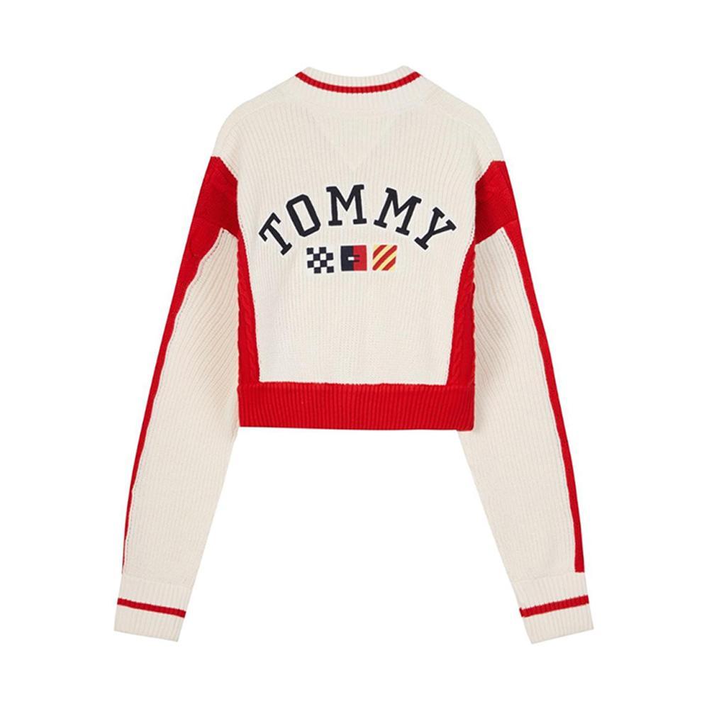 tommy hilfiger cardigan tommy hilfiger. panna/rosso - foto 2