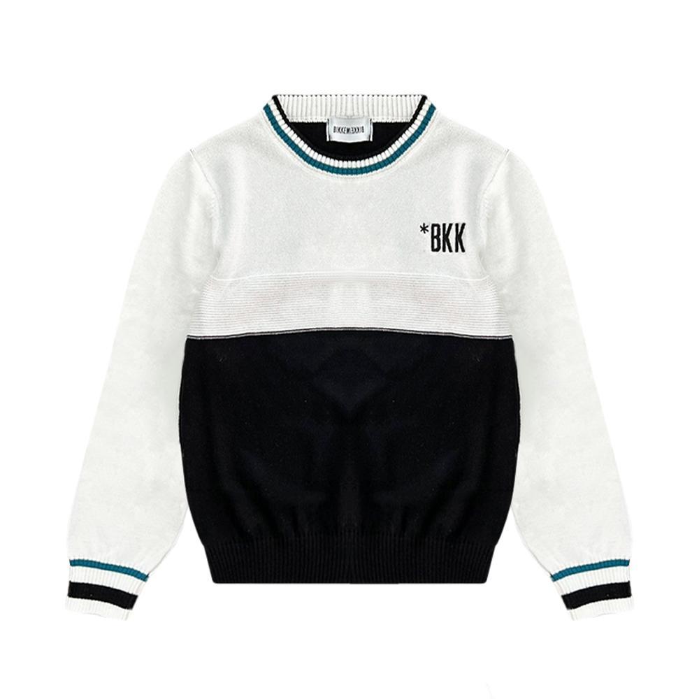 bikkembergs maglioncino bikkembergs. bianco/nero - foto 1