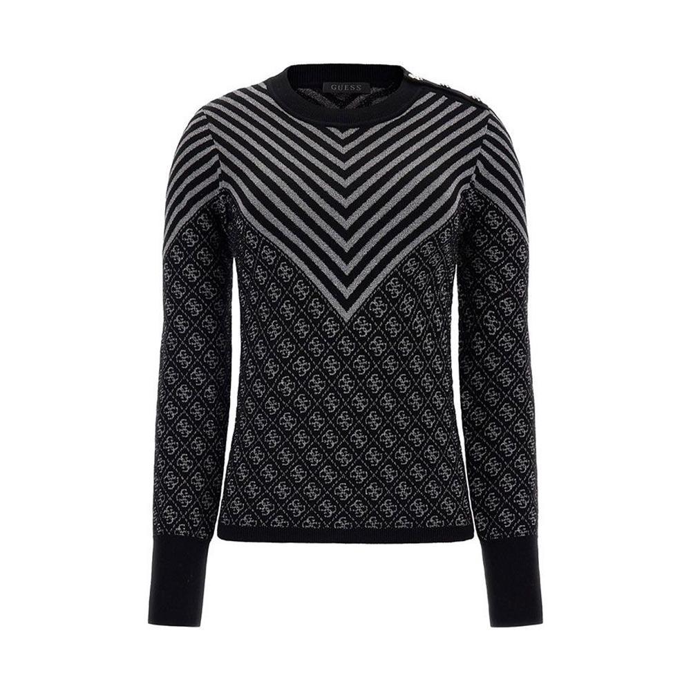 guess maglia guess. nero/argento - foto 1