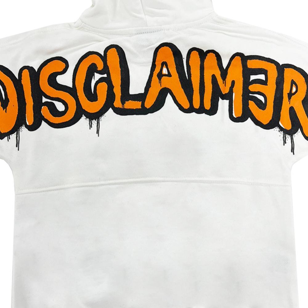 disclaimer felpa disclaimer. bianco/arancio - foto 2