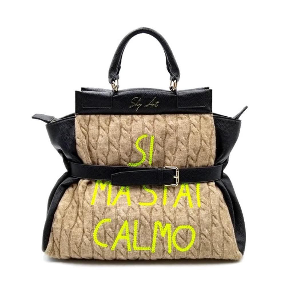 shopart borsa shop art. nero/nocciola - foto 1