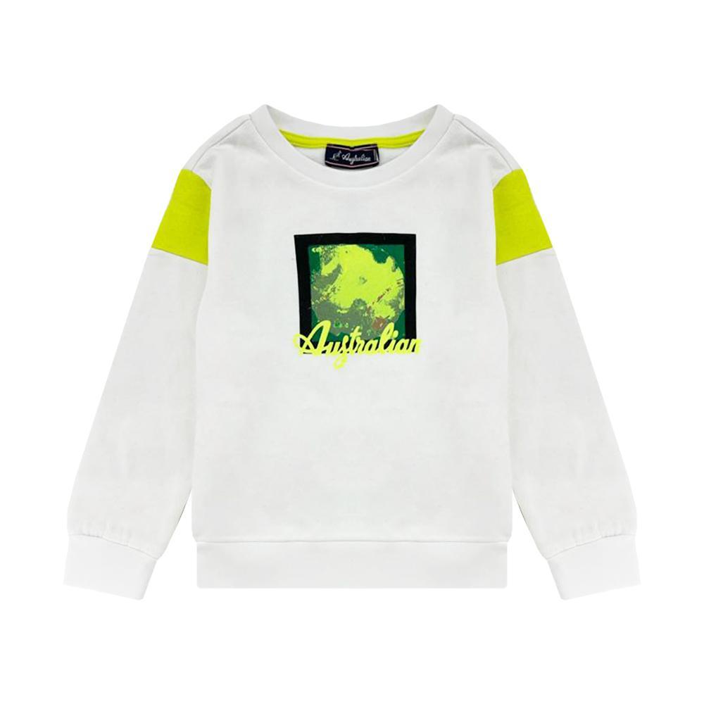 australian felpa australian. bianco/verde lime - foto 1