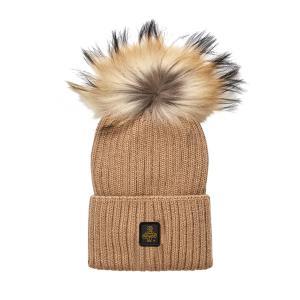 Refrigiwear Cappello Beige Con Pon Pon CAPPELLO BEIGE