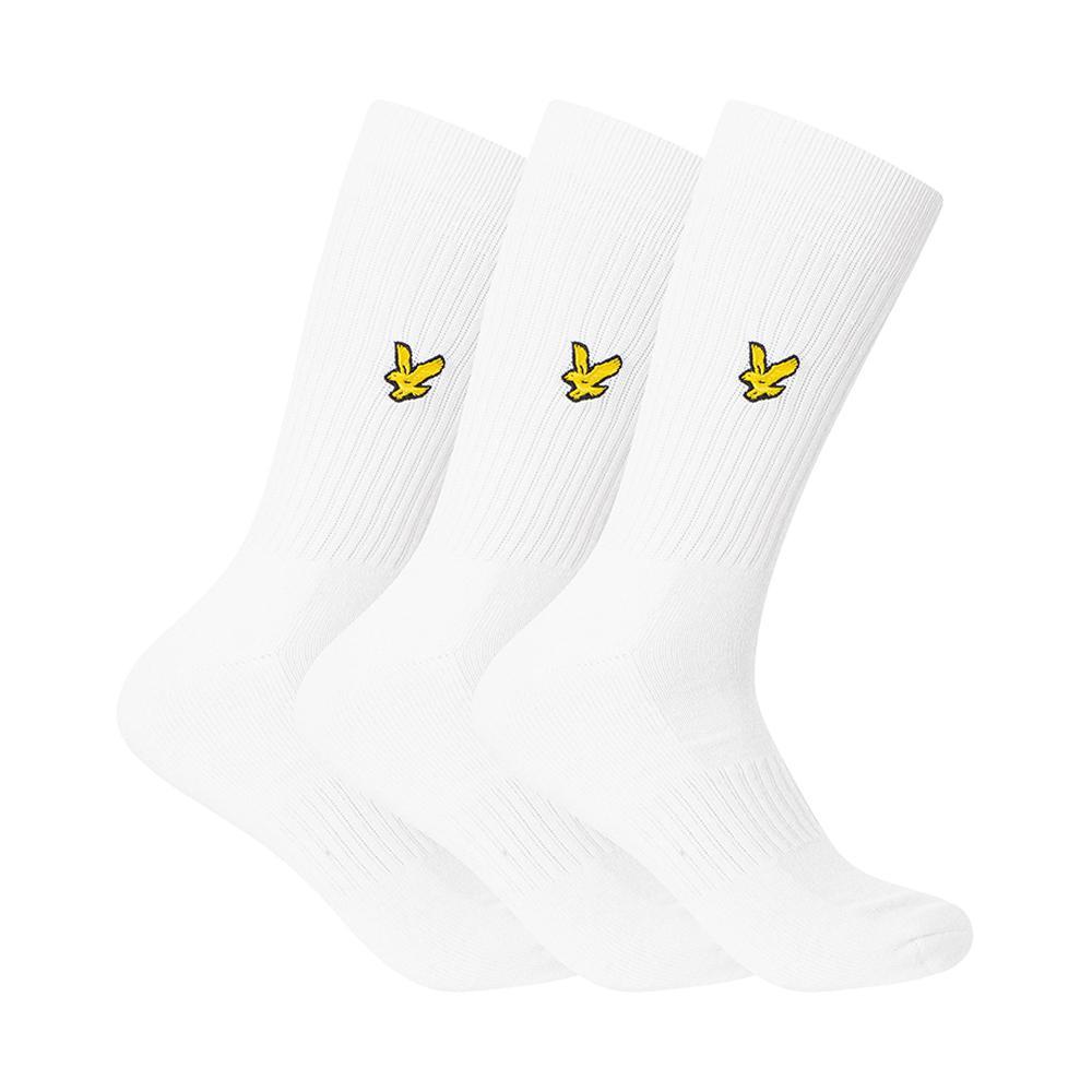 lyle&scott calzini lyle & scott. bianco, 3pz - foto 1