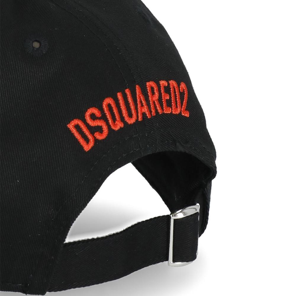 dsquared cappello dsquared. nero/rosso - foto 2