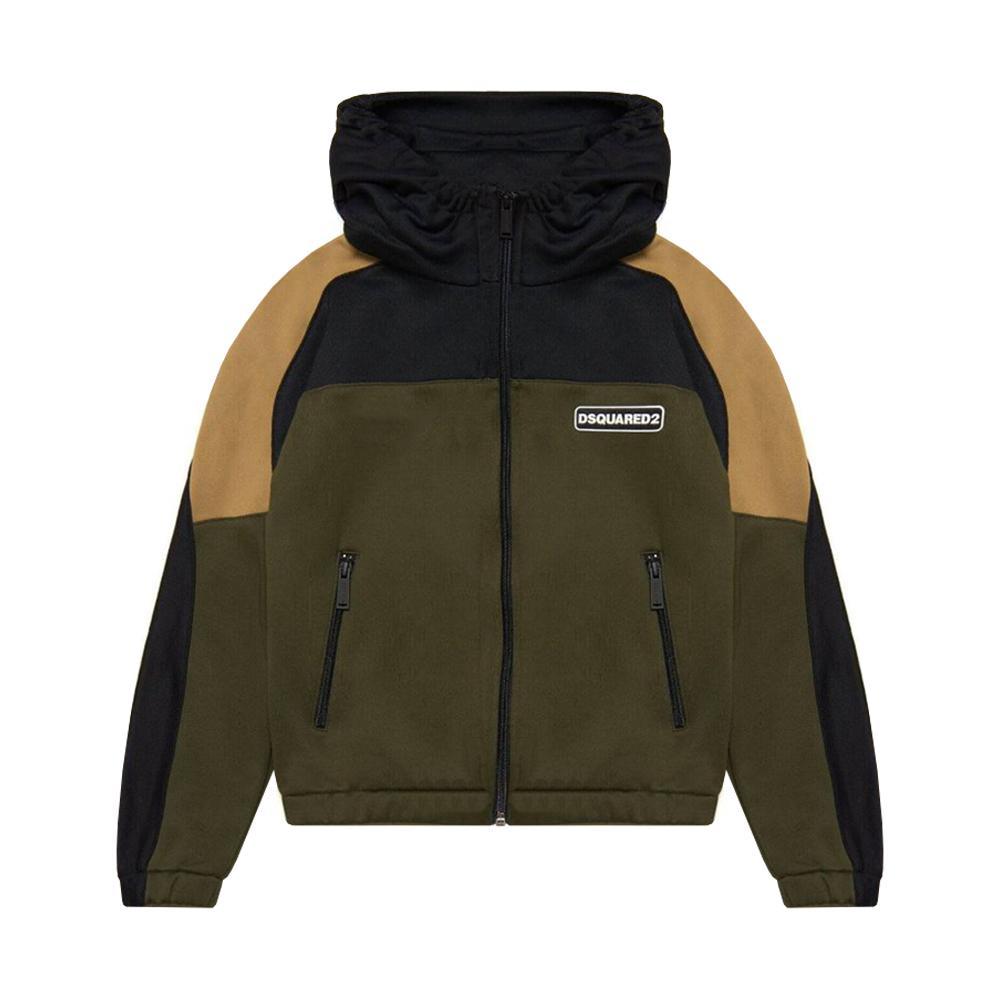 dsquared felpa dsquared. verde militare/nero - foto 1