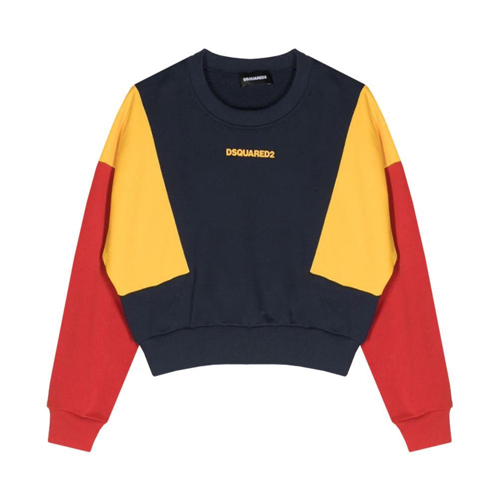 dsquared felpa dsquared. blu/giallo - foto 1