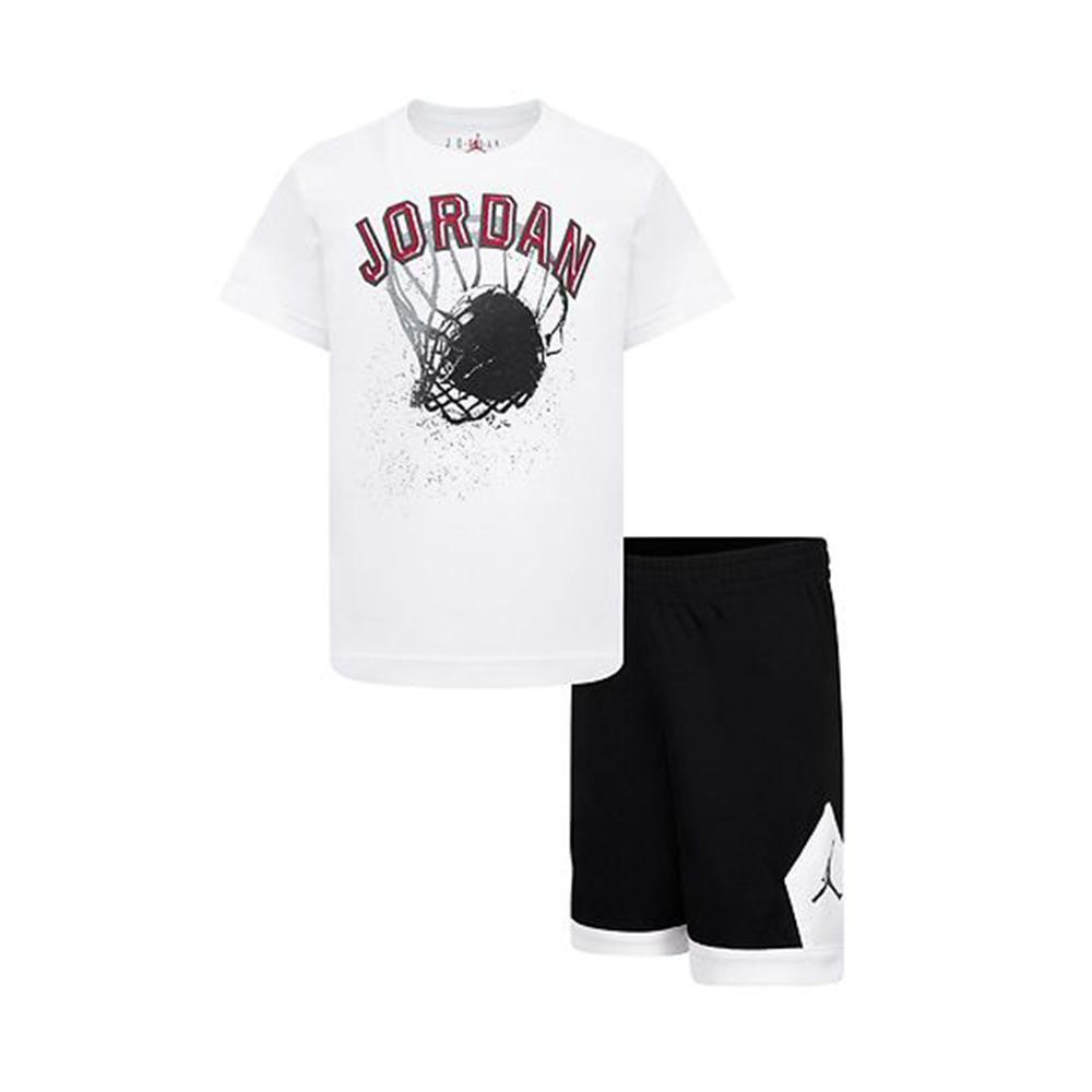 jordan completo jordan. bianco/nero, 2pz - foto 1