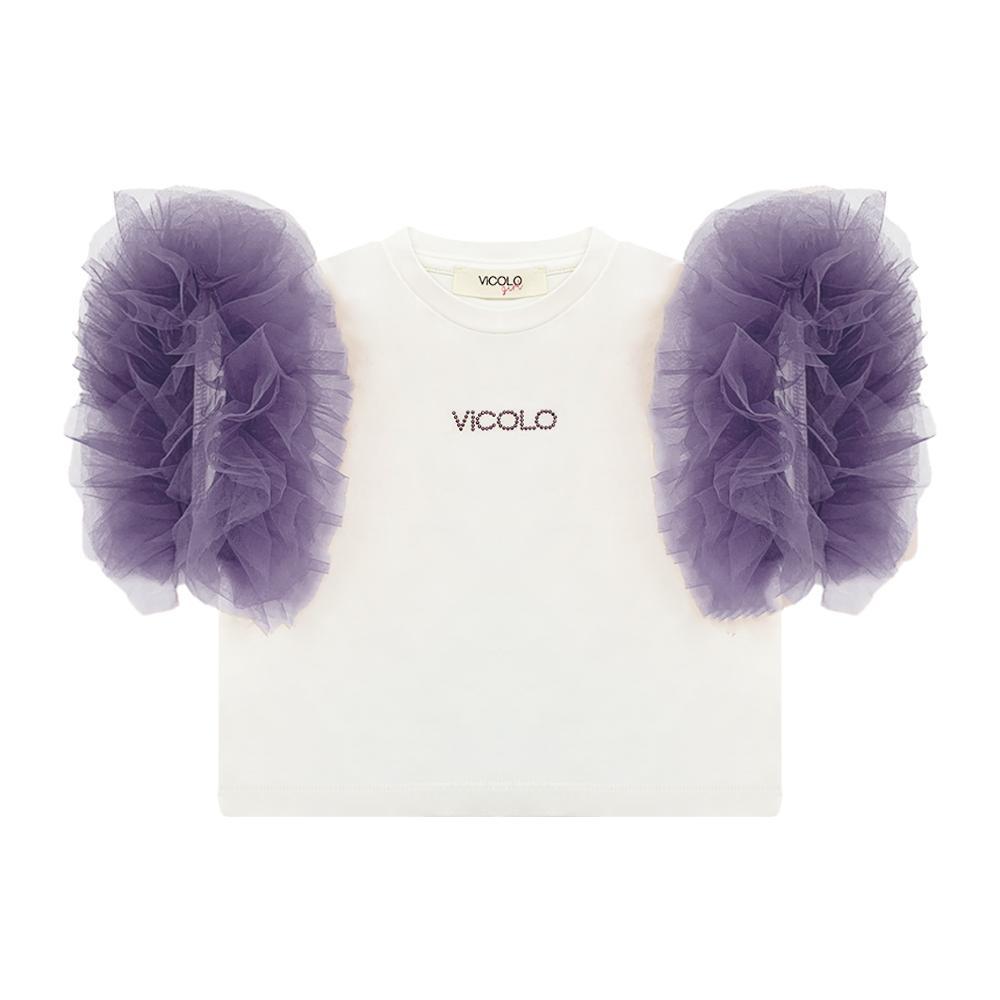 vicolo t-shirt vicolo. bianco/glicine - foto 1
