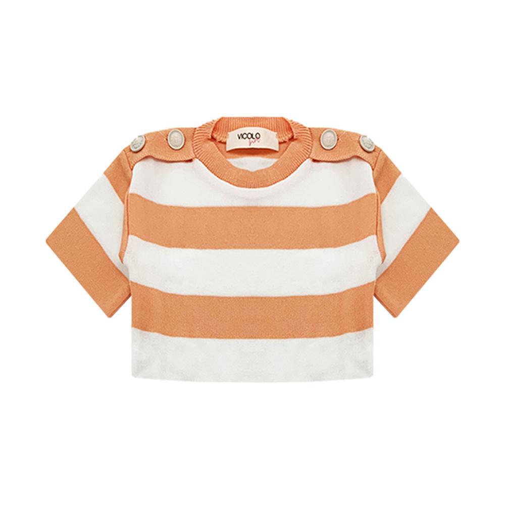 vicolo maglia vicolo. bianco/pesca - foto 1