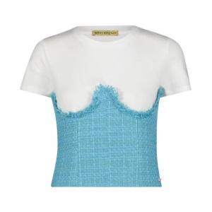 T-shirt denny rose. bianco/cielo