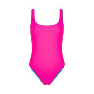 Costume intero . fucsia/turchese