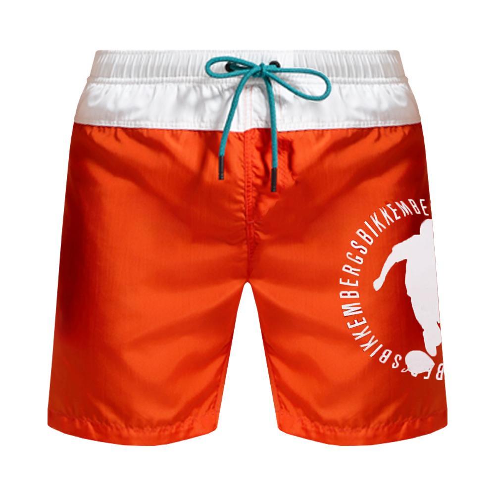bikkembergs boxer mare bikkembergs. bianco/arancio - foto 1