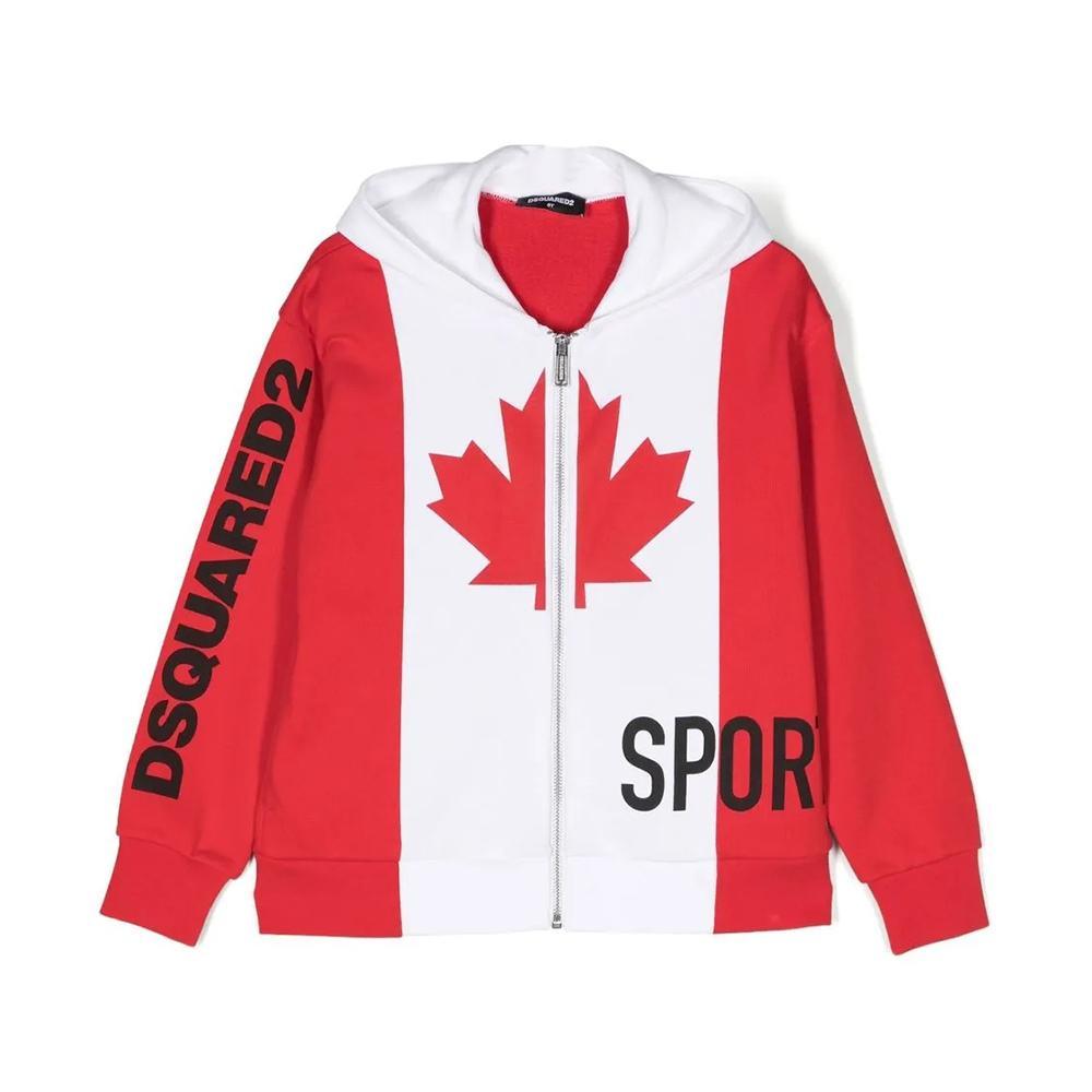 dsquared felpa dsquared. bianco/rosso - foto 1