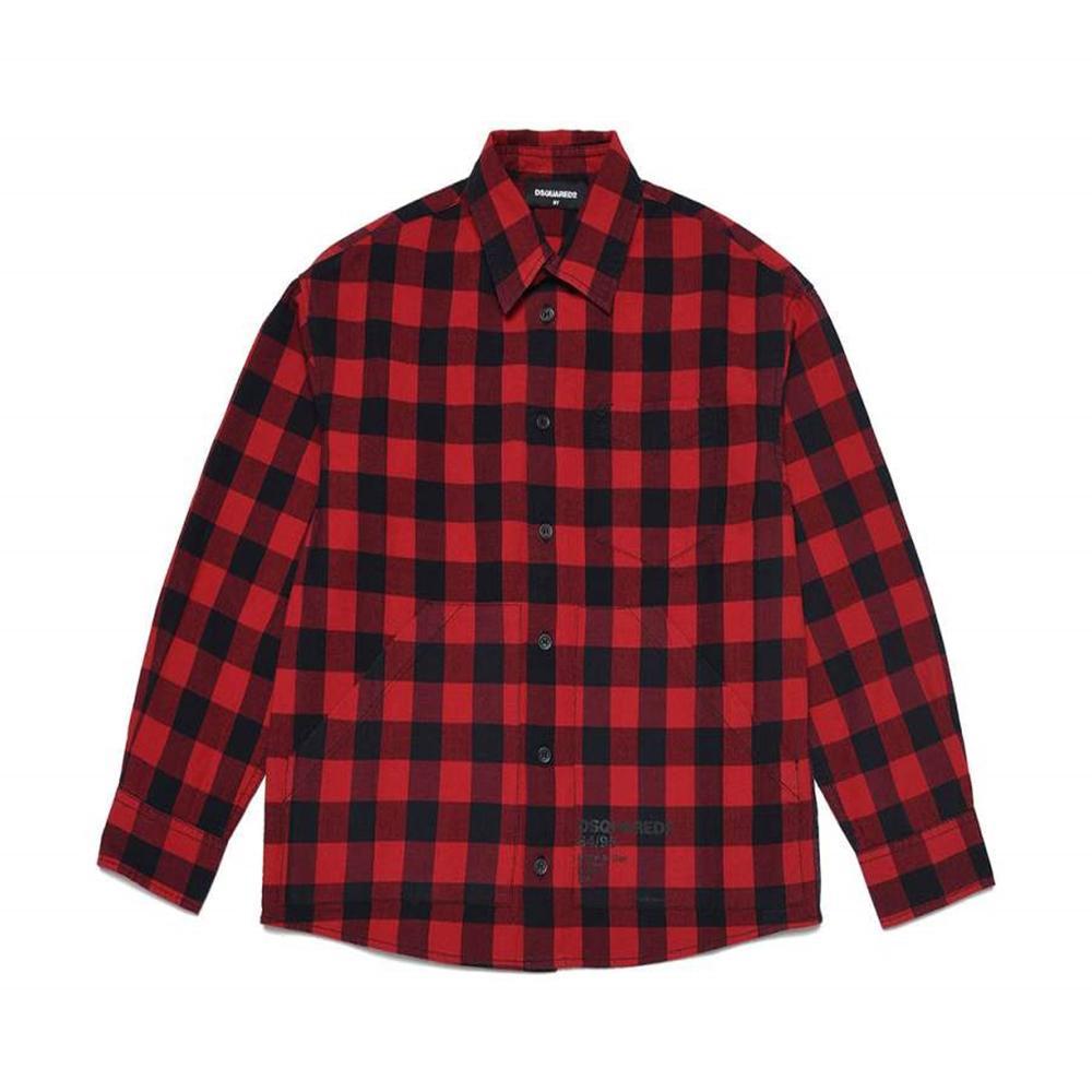 dsquared camicia dsquared. rosso/nero - foto 1