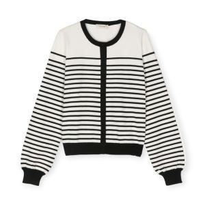 Cardigan twinset. bianco/nero