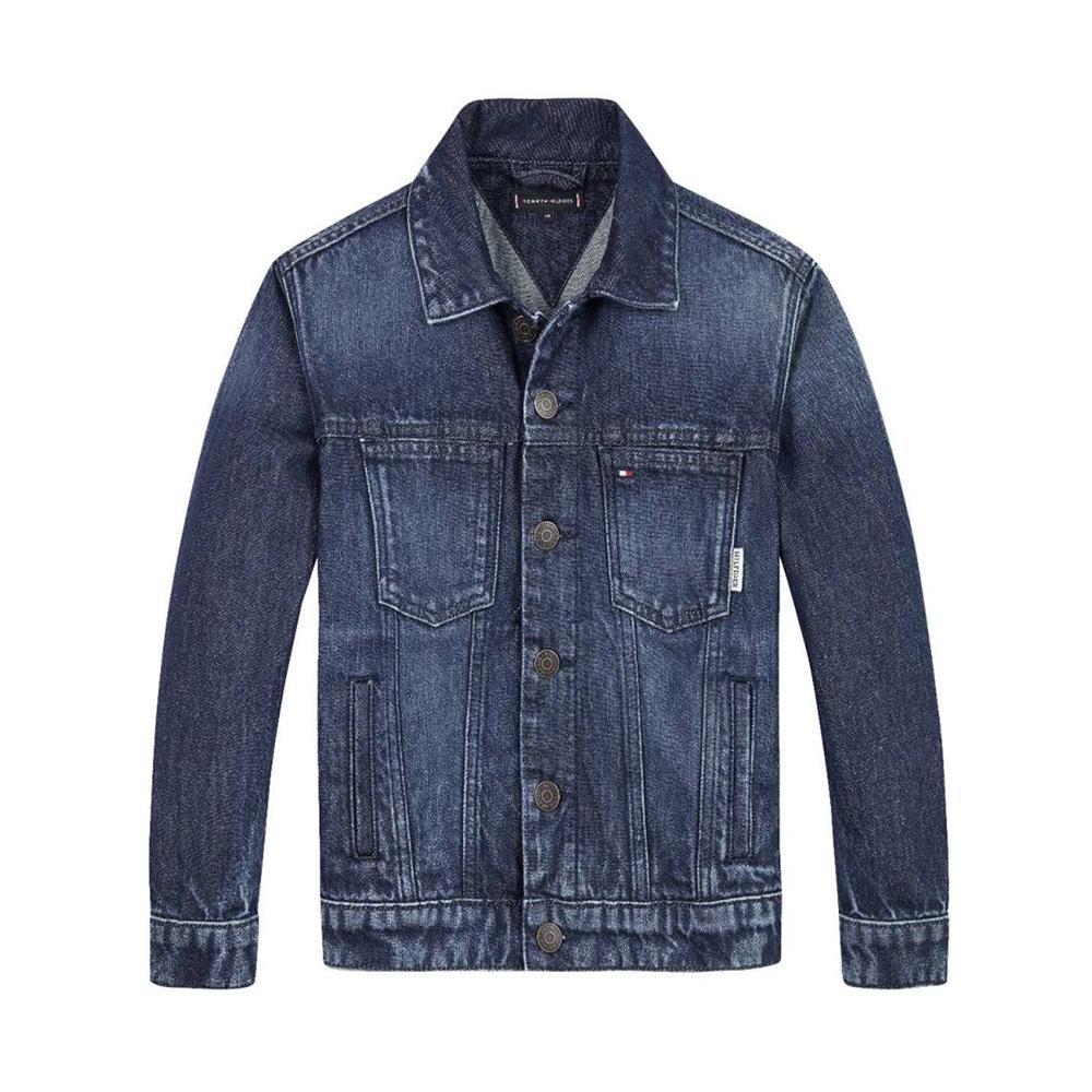 tommy hilfiger giubbotto jeans tommy hilfiger. denim scuro - foto 1