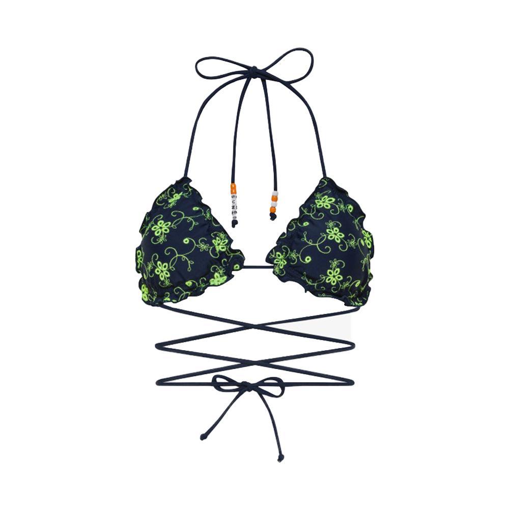 sun68 reggiseno mare sun68. blu/giallo fluo - foto 1