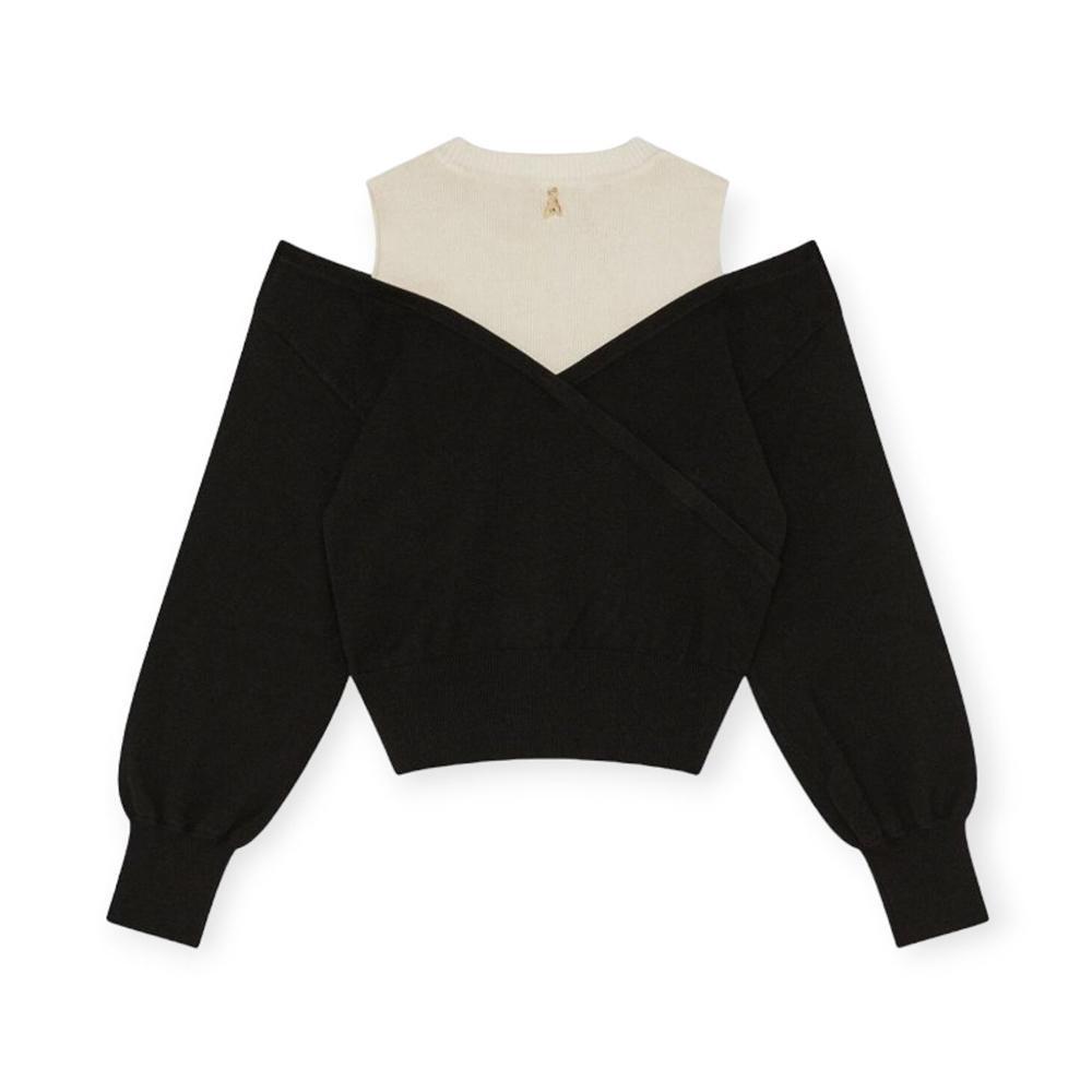 patrizia pepe maglia patrizia pepe. bianco/nero - foto 2