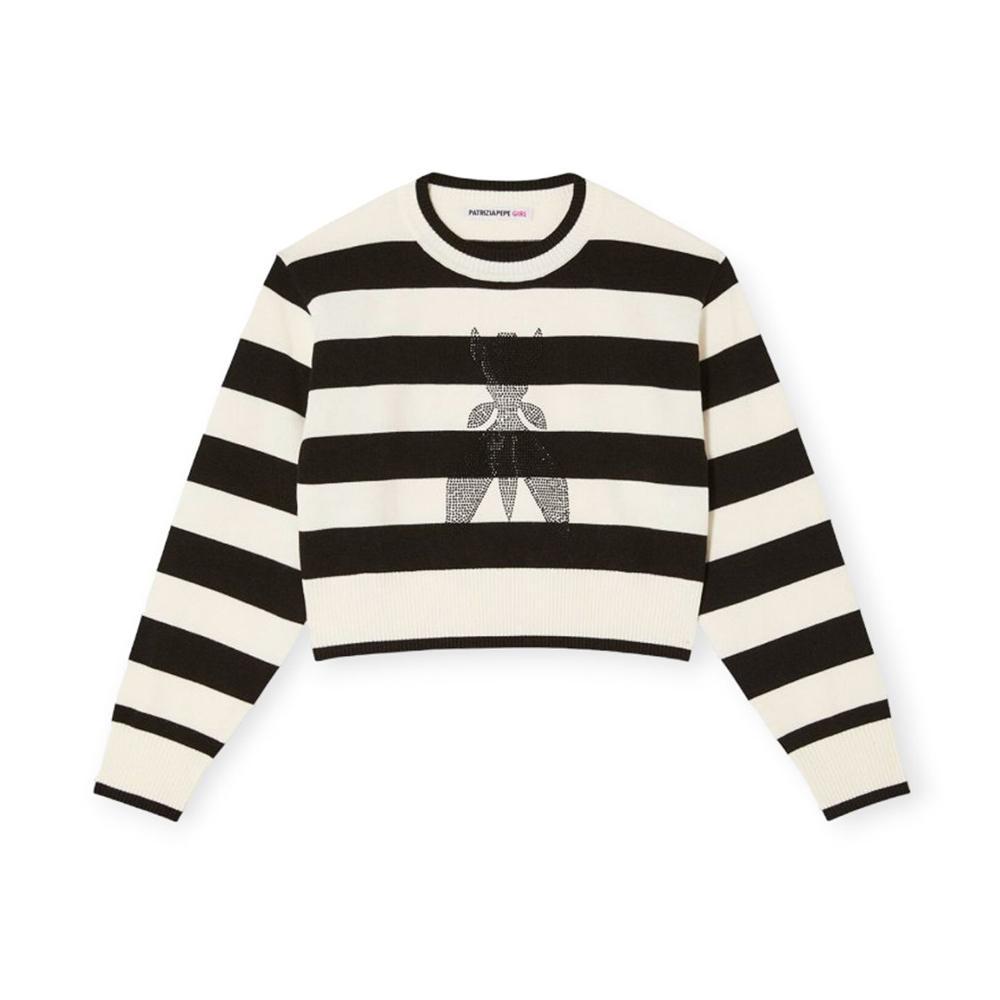 patrizia pepe maglia patrizia pepe. nero/bianco - foto 1