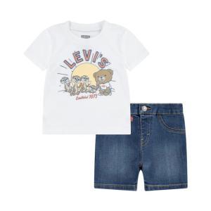 Completo levi's. bianco/denim