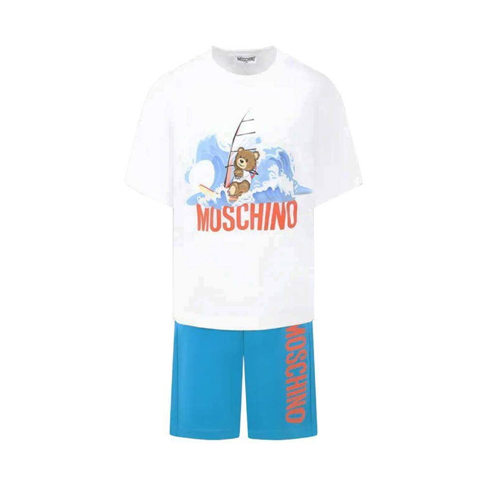 moschino completo moschino. bianco/turchese - foto 1