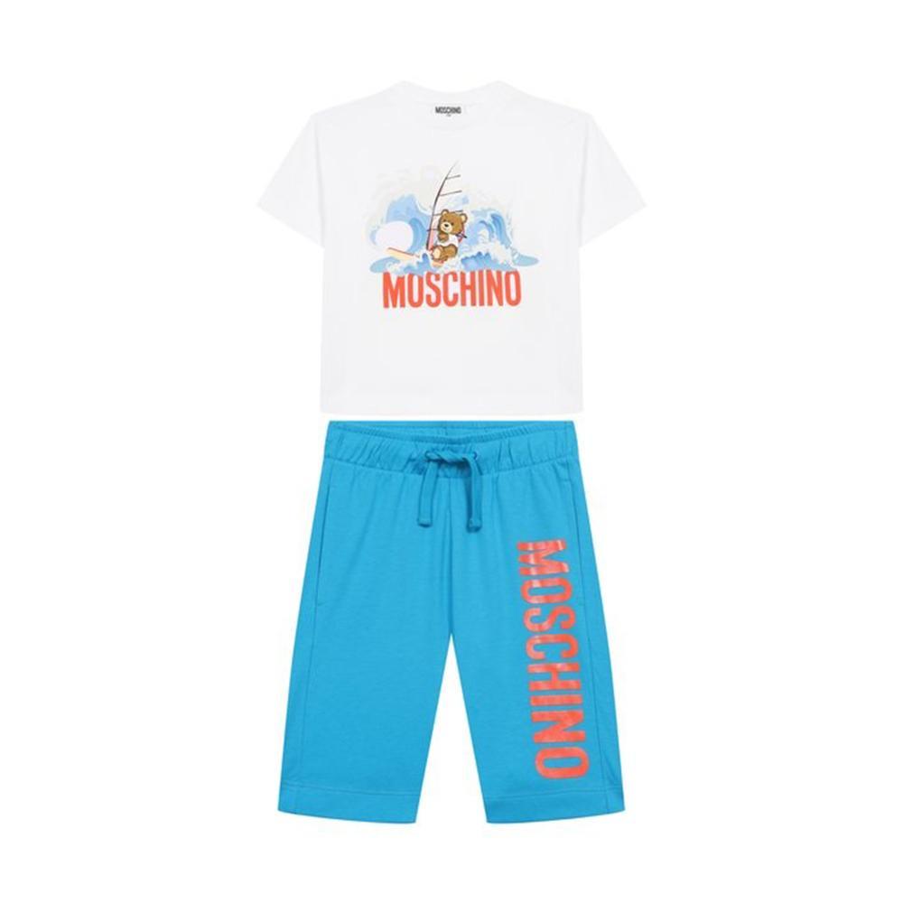 moschino completo moschino. bianco/turchese - foto 1