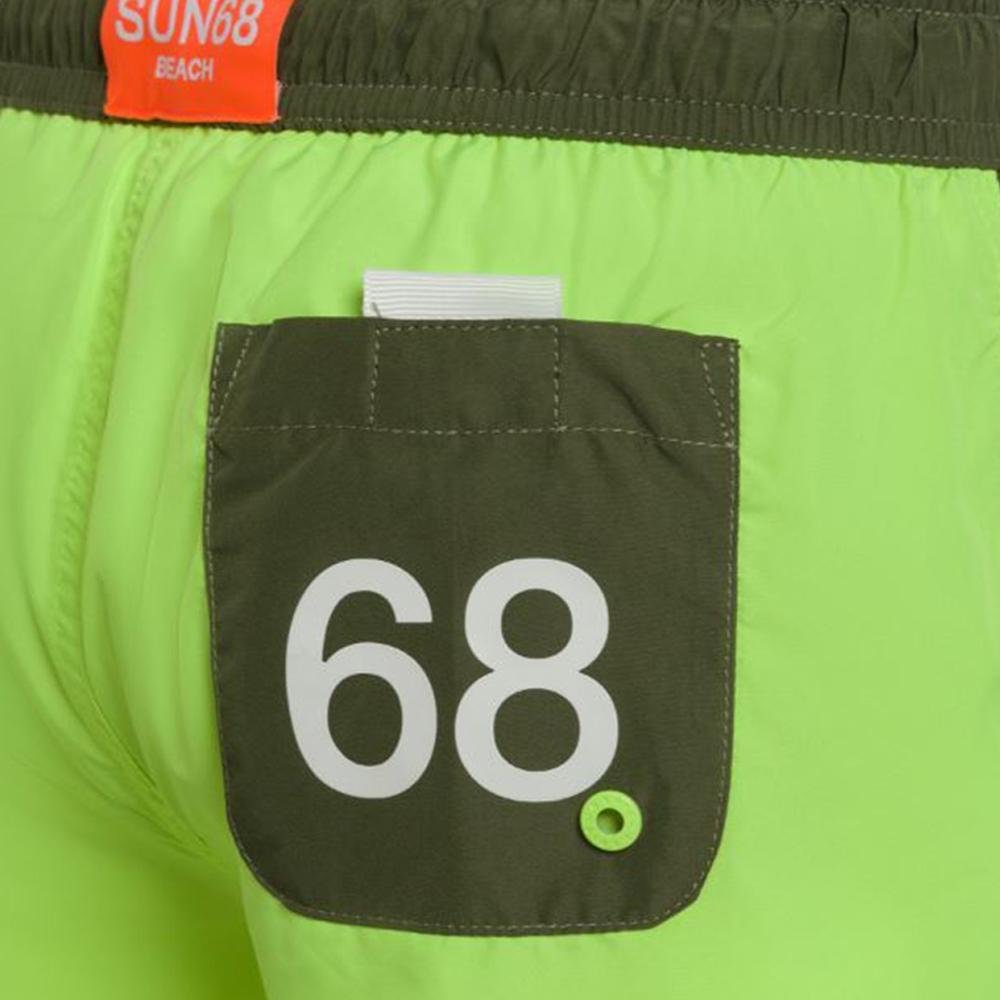 sun68 boxer mare sun68. militare/giallo fluo - foto 2