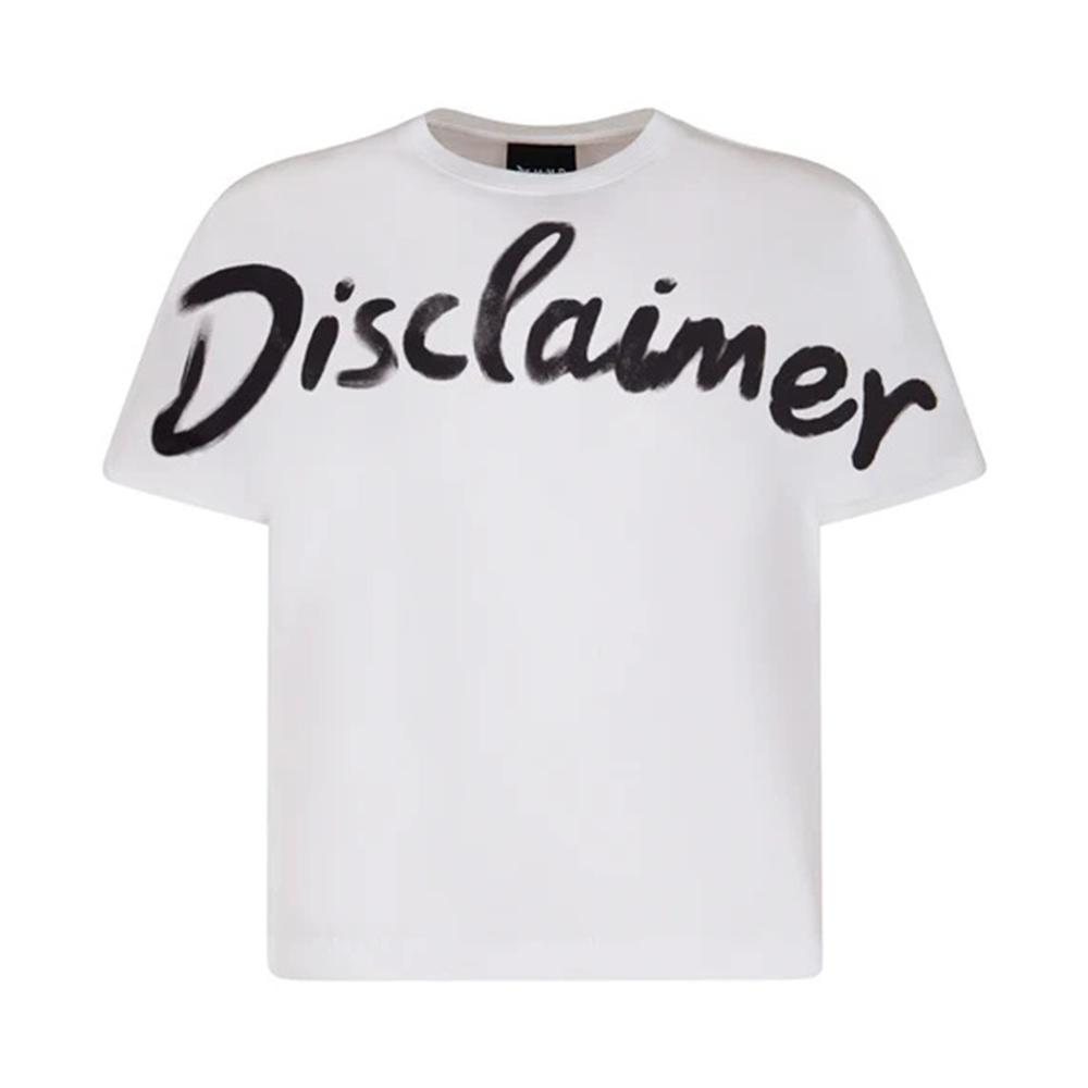 disclaimer t-shirt disclaimer. bianco - foto 1