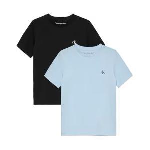 T-shirt . nero/cielo